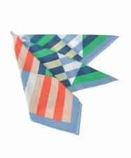 FR3GD01040 MK MICHEL KLEIN(MK ミッシェルクラン) 幾何柄スカーフ/洗える ライトブルー