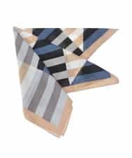 FR3GD01040 MK MICHEL KLEIN(MK ミッシェルクラン) 幾何柄スカーフ/洗える ベージュ