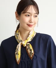FR3JD22040 MK MICHEL KLEIN(MK ミッシェルクラン) [洗える]花柄プリーツスカーフ モスグリーン