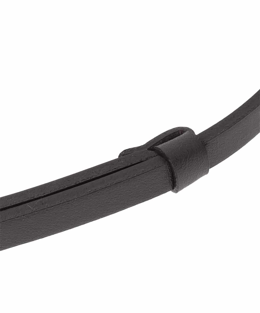 FR4FD20070 MK MICHEL KLEIN(MK ミッシェルクラン) フロントフックバックル ナローベルト ブラウン