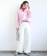 FR4GD01054 MK MICHEL KLEIN(MK ミッシェルクラン) 馬蹄バックルベルト ベージュ