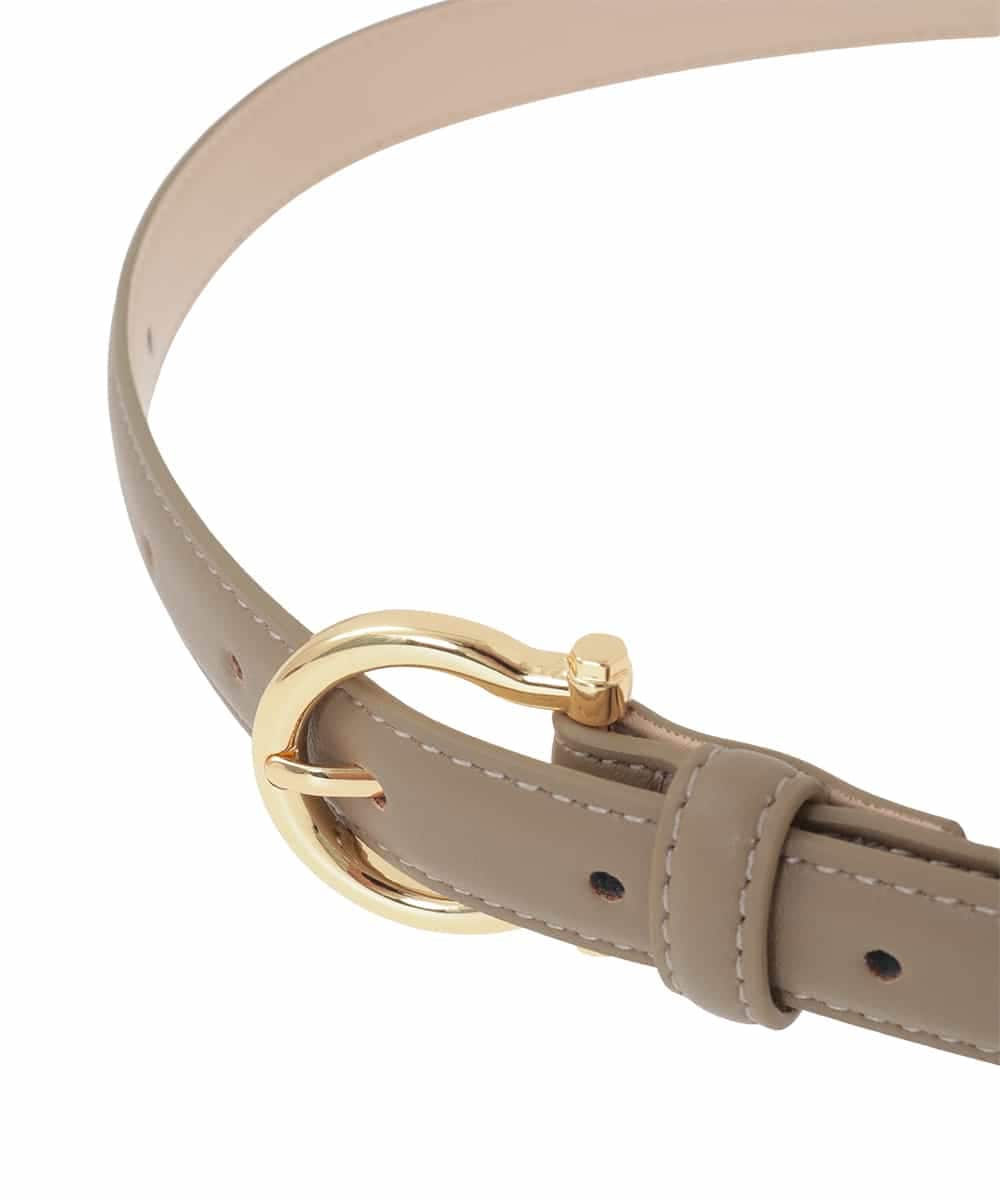 FR4GD01054 MK MICHEL KLEIN(MK ミッシェルクラン) 馬蹄バックルベルト ベージュ