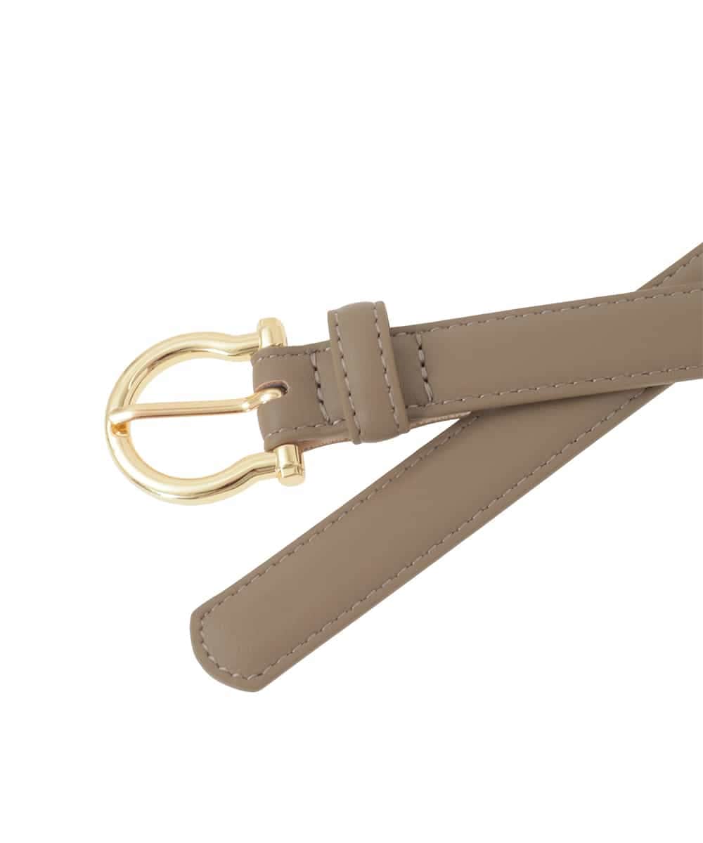 FR4GD01054 MK MICHEL KLEIN(MK ミッシェルクラン) 馬蹄バックルベルト ベージュ