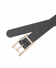 FR4JD21050 MK MICHEL KLEIN(MK ミッシェルクラン) スクエアバックルベルト ブラック