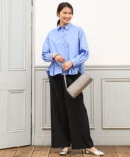 FR5AG40180 MK MICHEL KLEIN(MK ミッシェルクラン) シュリンクレザーショルダーバッグ グレー