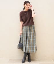 FR5AG40180 MK MICHEL KLEIN(MK ミッシェルクラン) シュリンクレザーショルダーバッグ グレー