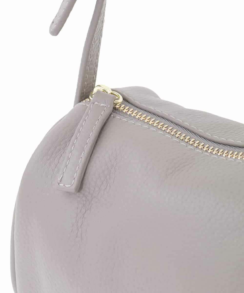 FR5AG40180 MK MICHEL KLEIN(MK ミッシェルクラン) シュリンクレザーショルダーバッグ グレー