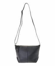 FR5GD01130 MK MICHEL KLEIN(MK ミッシェルクラン) シュリングレザー台形ショルダーバッグ シルバー