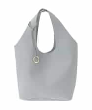 FR5GD02110 MK MICHEL KLEIN(MK ミッシェルクラン) [A4収納可]リングチャーム付きトートバッグ ライトグレー