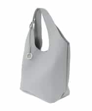 FR5GD02110 MK MICHEL KLEIN(MK ミッシェルクラン) [A4収納可]リングチャーム付きトートバッグ ライトグレー