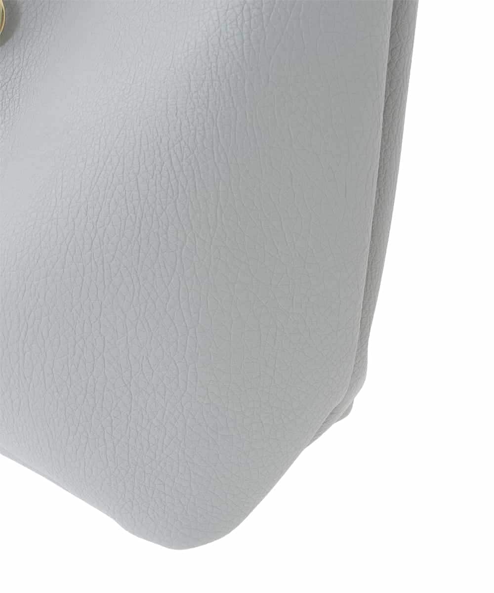 FR5GD02110 MK MICHEL KLEIN(MK ミッシェルクラン) [A4収納可]リングチャーム付きトートバッグ ライトグレー