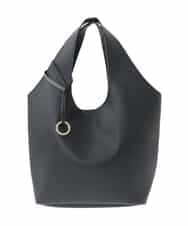 FR5GD02110 MK MICHEL KLEIN(MK ミッシェルクラン) [A4収納可]リングチャーム付きトートバッグ ブラック