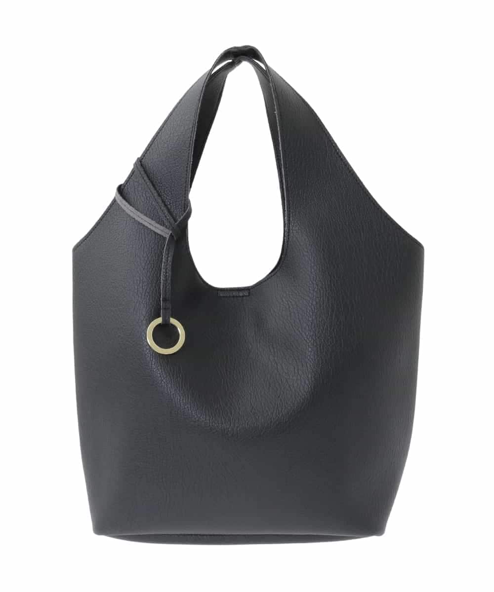 FR5GD02110 MK MICHEL KLEIN(MK ミッシェルクラン) [A4収納可]リングチャーム付きトートバッグ ブラック