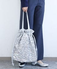 FR5GD03100 MK MICHEL KLEIN(MK ミッシェルクラン) スパンコール2WAYトートバッグ シルバー