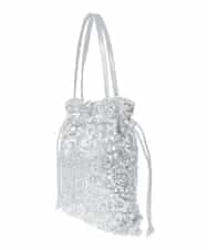 FR5GD03100 MK MICHEL KLEIN(MK ミッシェルクラン) スパンコール2WAYトートバッグ シルバー