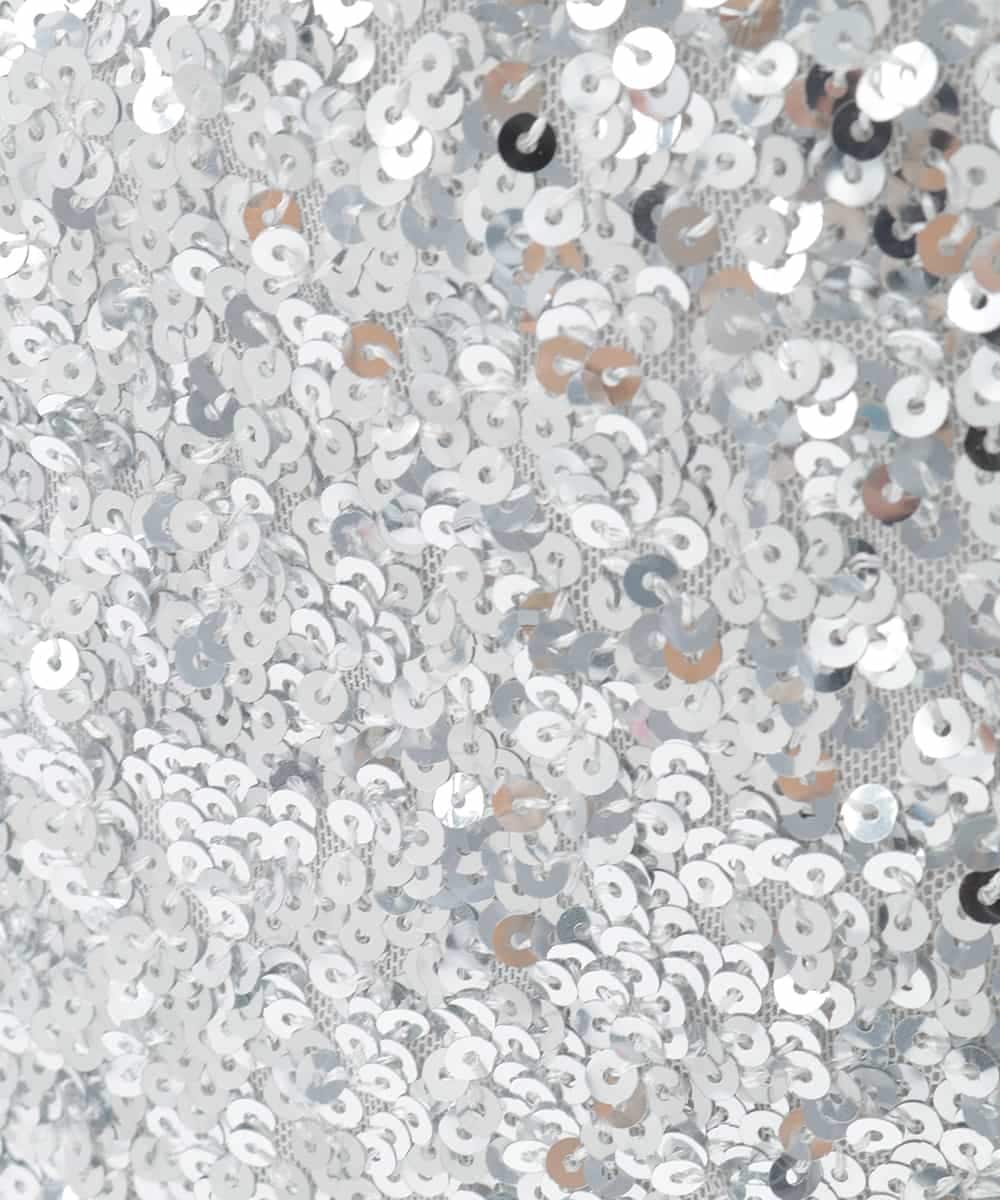 FR5GD03100 MK MICHEL KLEIN(MK ミッシェルクラン) スパンコール2WAYトートバッグ シルバー