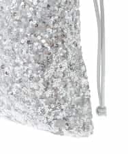 FR5GD03100 MK MICHEL KLEIN(MK ミッシェルクラン) スパンコール2WAYトートバッグ シルバー