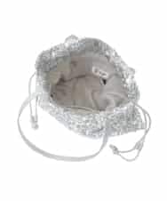 FR5GD03100 MK MICHEL KLEIN(MK ミッシェルクラン) スパンコール2WAYトートバッグ シルバー