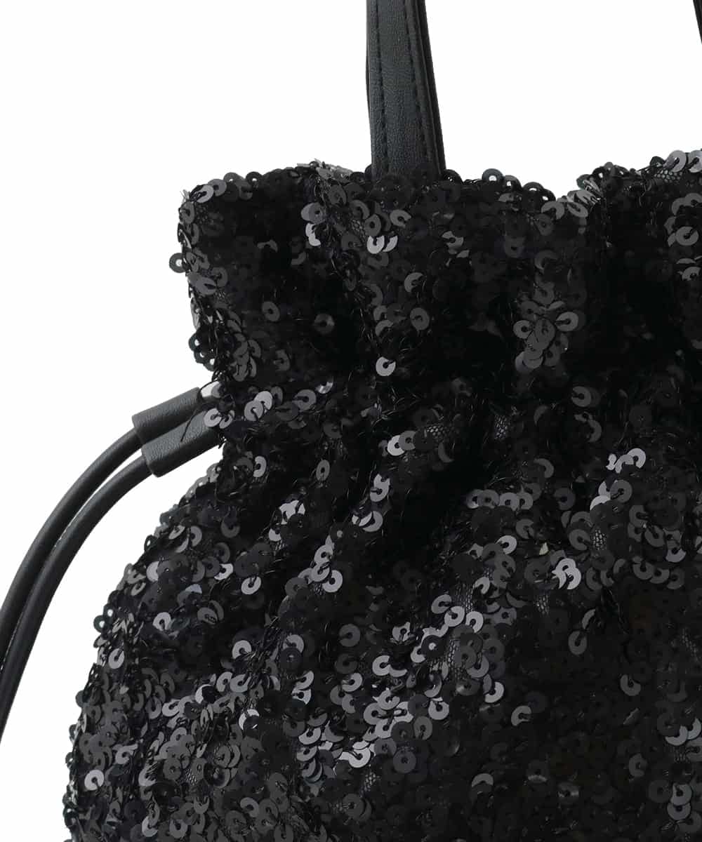 FR5GD03100 MK MICHEL KLEIN(MK ミッシェルクラン) スパンコール2WAYトートバッグ シルバー