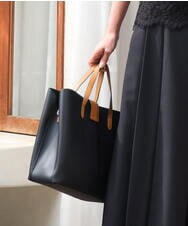 FR5GD04120 MK MICHEL KLEIN(MK ミッシェルクラン) 2wayスクエアトートバッグ ブラック