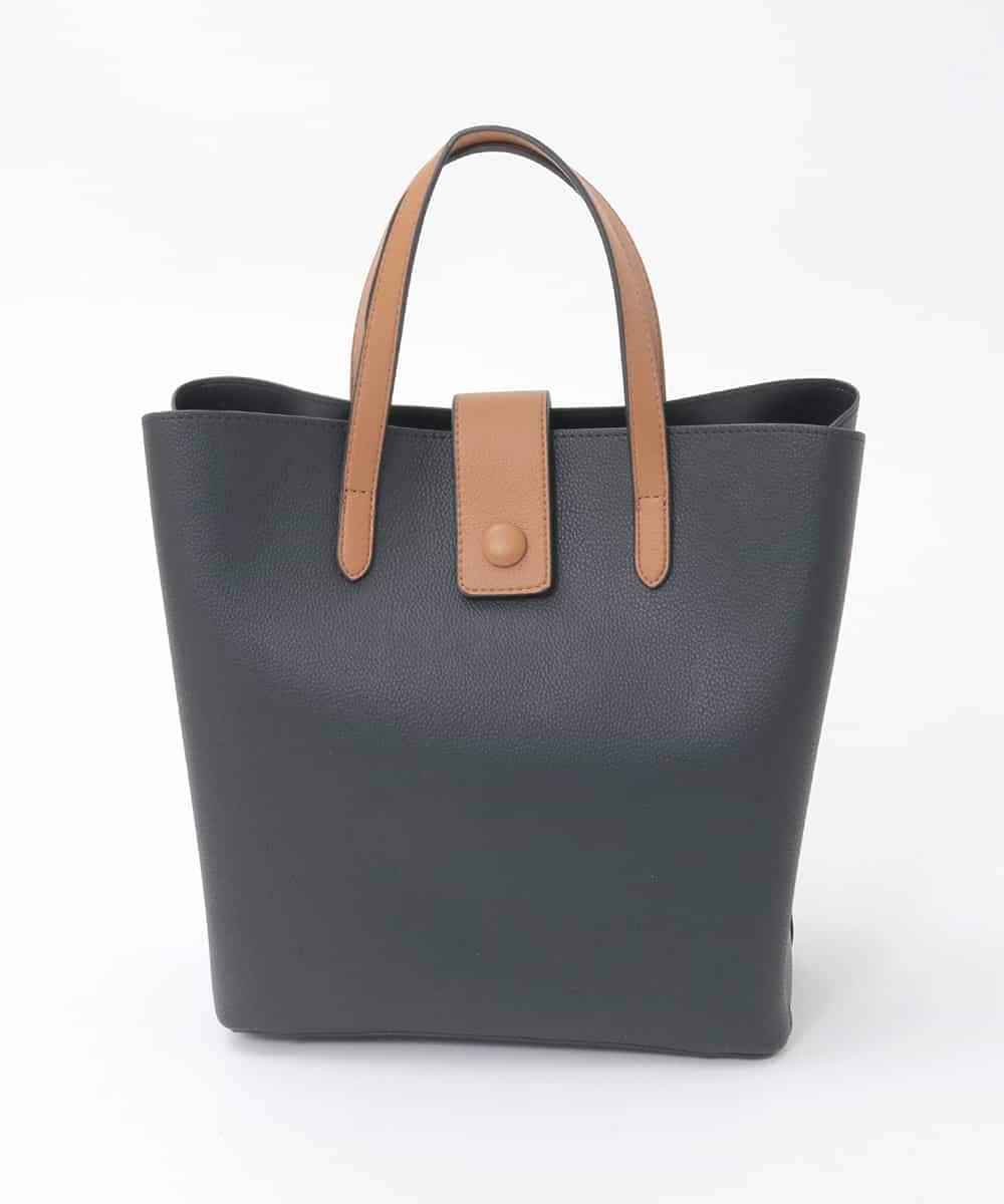 FR5GD04120 MK MICHEL KLEIN(MK ミッシェルクラン) 2wayスクエアトートバッグ ブラック