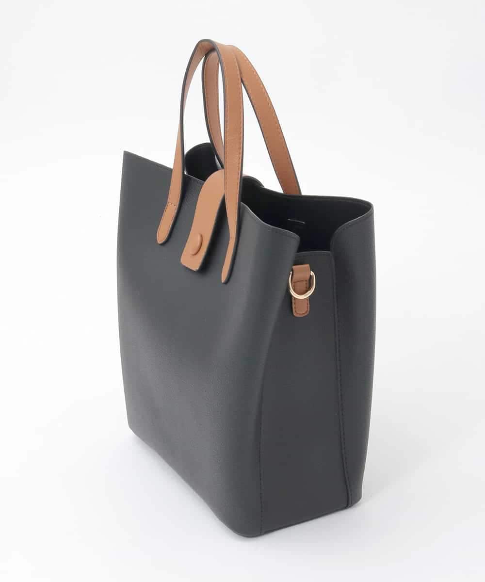 FR5GD04120 MK MICHEL KLEIN(MK ミッシェルクラン) 2wayスクエアトートバッグ ブラック