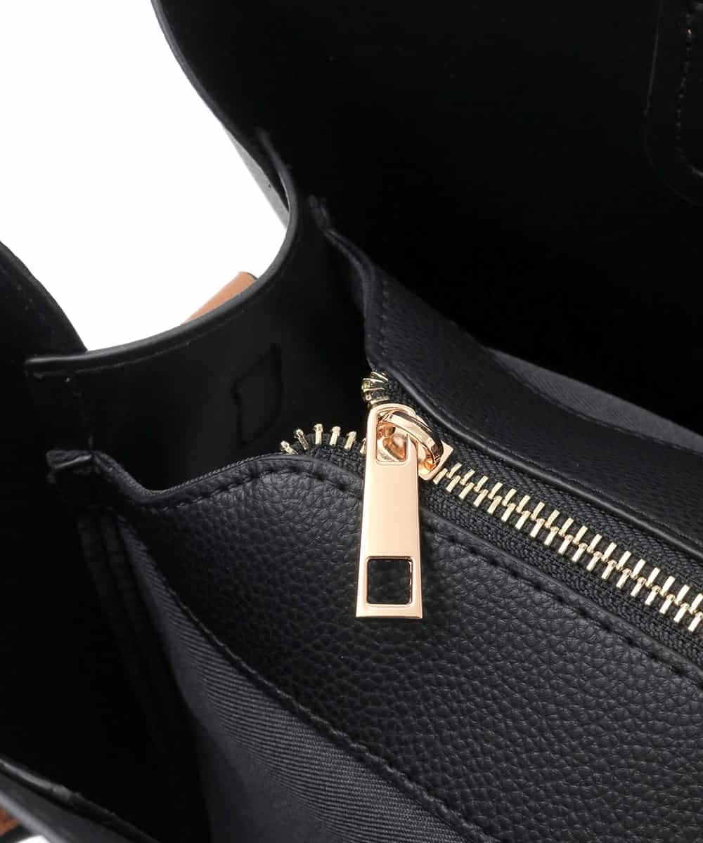 FR5GD04120 MK MICHEL KLEIN(MK ミッシェルクラン) 2wayスクエアトートバッグ ブラック