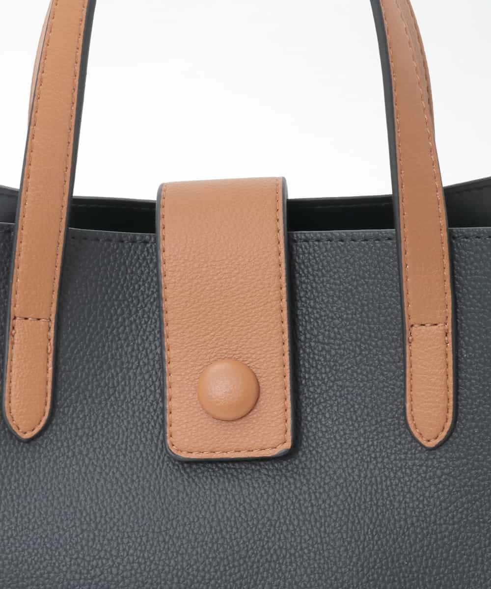 FR5GD04120 MK MICHEL KLEIN(MK ミッシェルクラン) 2wayスクエアトートバッグ ブラック