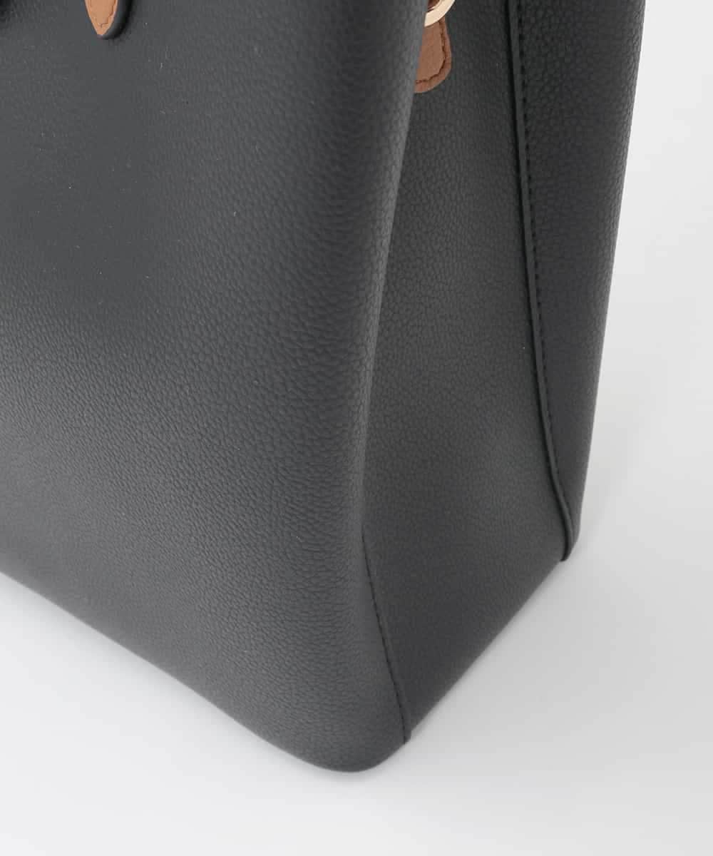 FR5GD04120 MK MICHEL KLEIN(MK ミッシェルクラン) 2wayスクエアトートバッグ ブラック