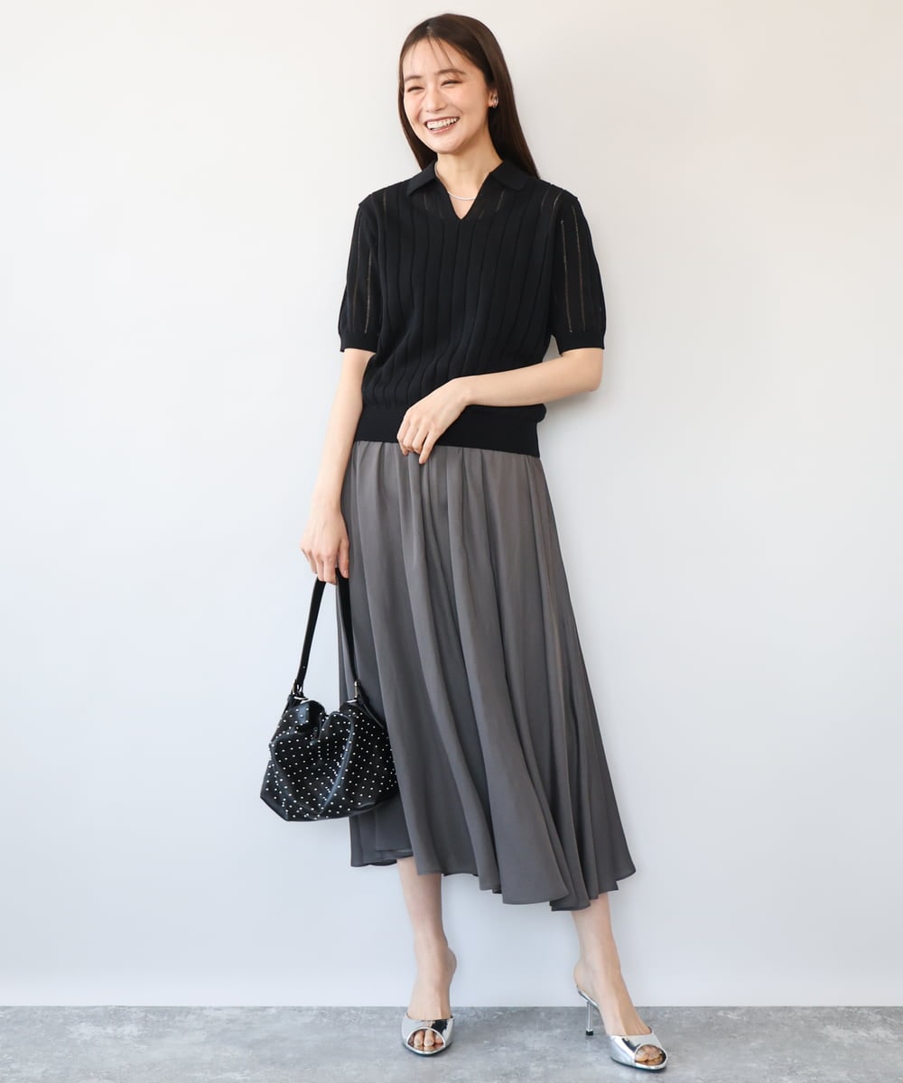 FR5GD05090 MK MICHEL KLEIN(MK ミッシェルクラン) スタッズデザイン巾着風2wayバッグ ライトイエロー