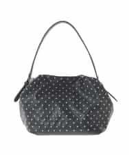 FR5GD05090 MK MICHEL KLEIN(MK ミッシェルクラン) スタッズデザイン巾着風2wayバッグ ブラック