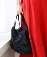 FR5GD06110 MK MICHEL KLEIN(MK ミッシェルクラン) [A4対応]ペーパー素材2wayバッグ ブラック