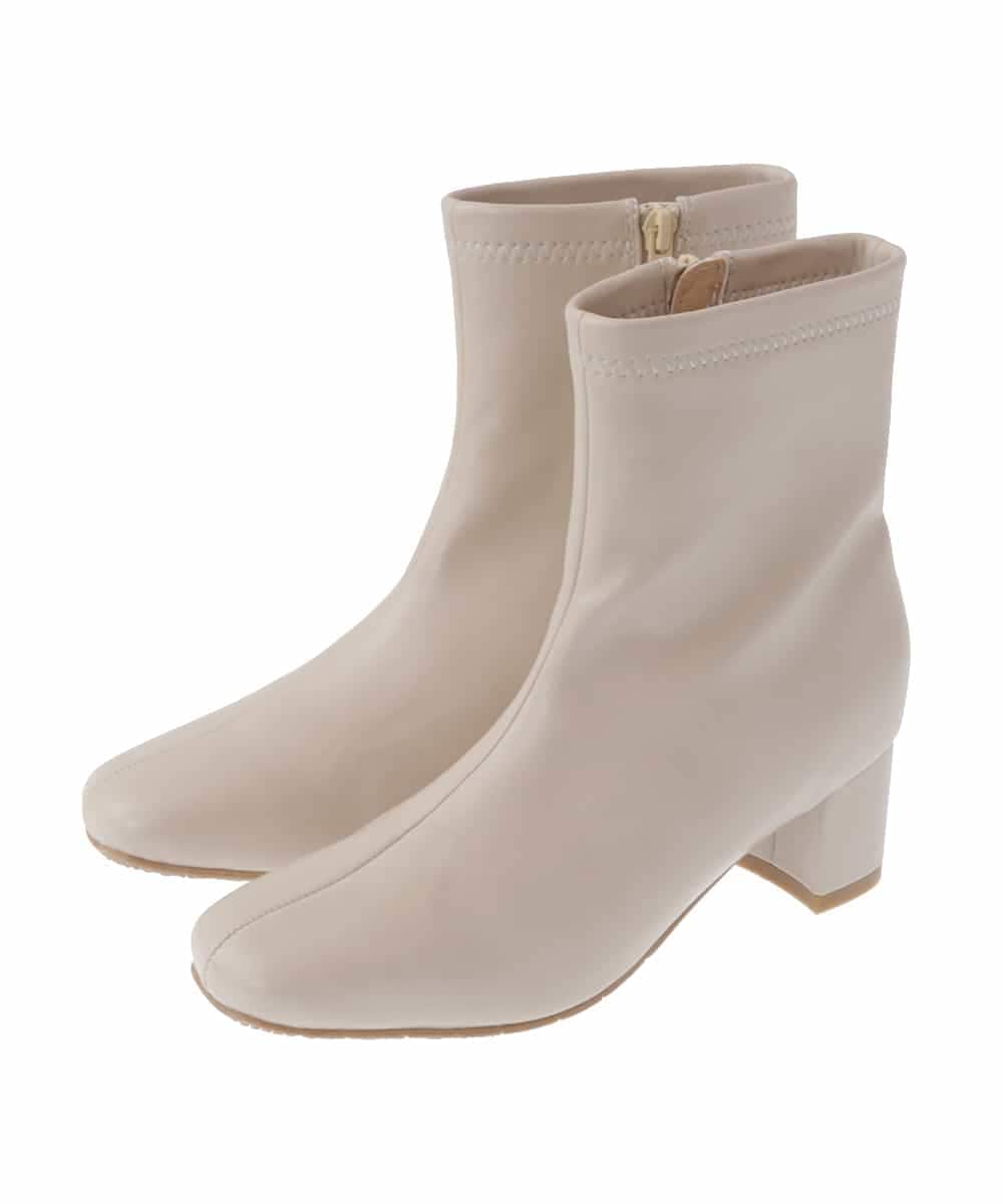 FR6AV30150 MK MICHEL KLEIN(MK ミッシェルクラン) ストレッチショートブーツ ベージュ