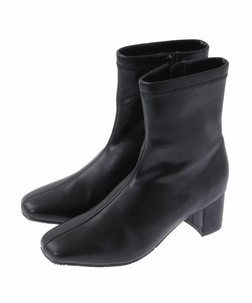 FR6AV30150 MK MICHEL KLEIN(MK ミッシェルクラン) ストレッチショートブーツ ブラック
