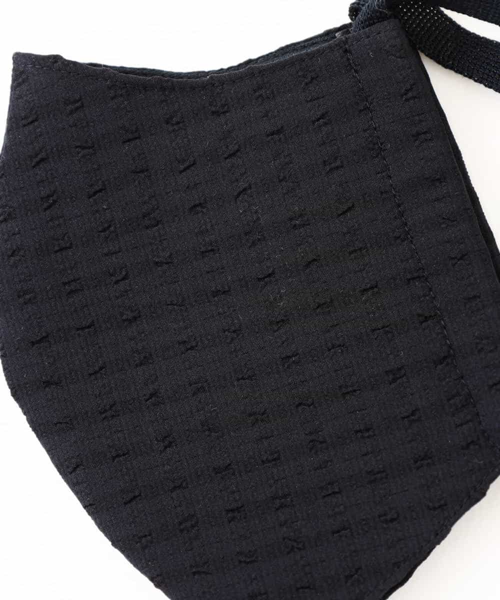 FRYAM01023 MK MICHEL KLEIN(MK ミッシェルクラン) 【返品不可/洗える】リボンマスク（チェック） ネイビー
