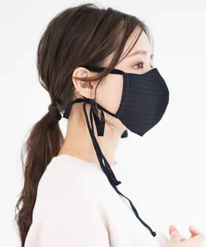 FRYAM01023 MK MICHEL KLEIN 【返品不可/洗える】リボンマスク（チェック）