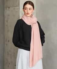 FS3AG43230 MICHEL KLEIN(ミッシェルクラン) カシミヤ混ニットストール ピンク