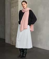 FS3AG43230 MICHEL KLEIN(ミッシェルクラン) カシミヤ混ニットストール ベージュ