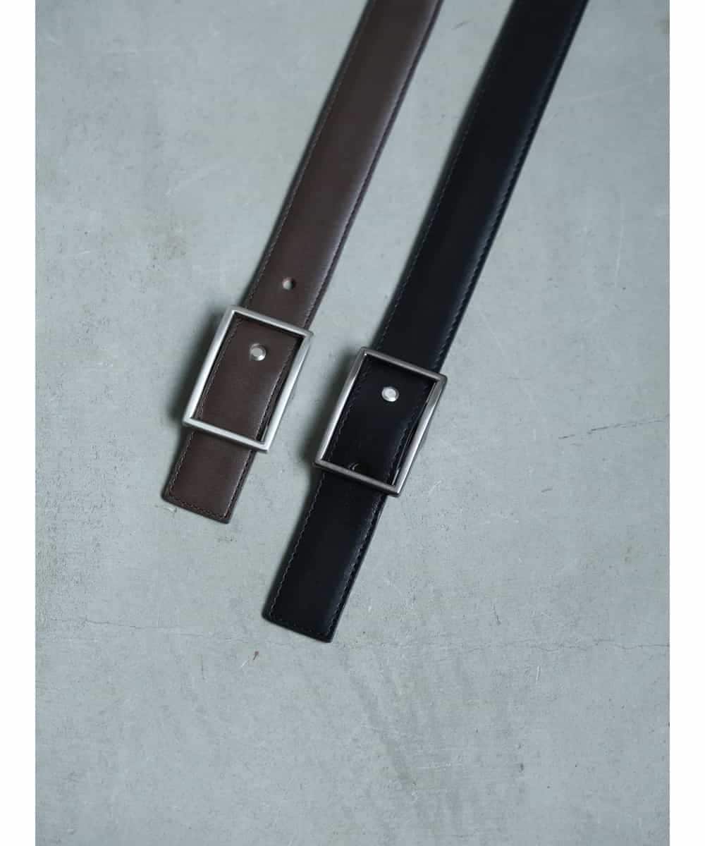 FS4AG02160 MICHEL KLEIN(ミッシェルクラン) 【牛革】ノンホールレザーベルト（無段階調整） ブラック