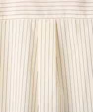 FUBGD01130 MK MICHEL KLEIN(MK ミッシェルクラン) ティアードフリルストライプ柄シャツブラウス/洗える ライトイエロー