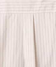 FUBGD02130 MK MICHEL KLEIN(MK ミッシェルクラン) クロップド丈コットンストライプシャツブラウス/洗える ベージュ