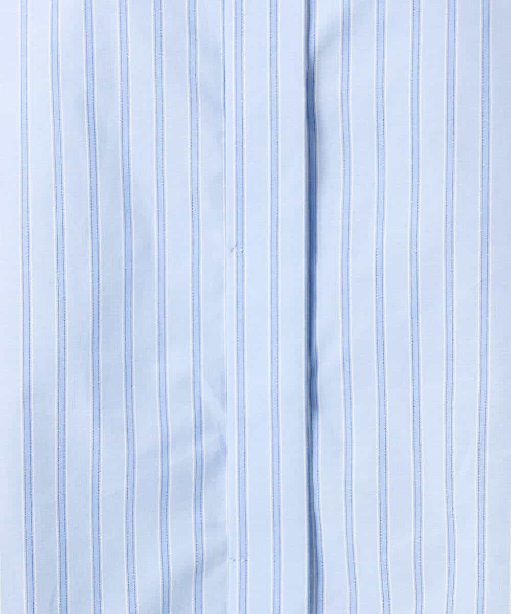 FUBGD02130 MK MICHEL KLEIN(MK ミッシェルクラン) クロップド丈コットンストライプシャツブラウス/洗える ベージュ