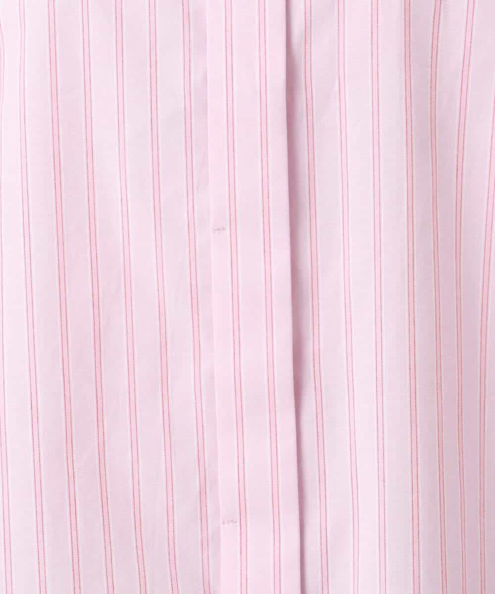 FUBGD02130 MK MICHEL KLEIN(MK ミッシェルクラン) クロップド丈コットンストライプシャツブラウス/洗える ベージュ