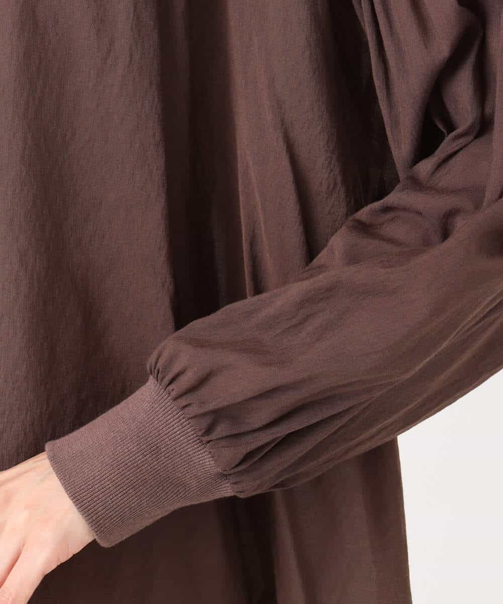 FUBJA02150 MK MICHEL KLEIN(MK ミッシェルクラン) バックギャザーデザインカーディガン/洗える ブラウン