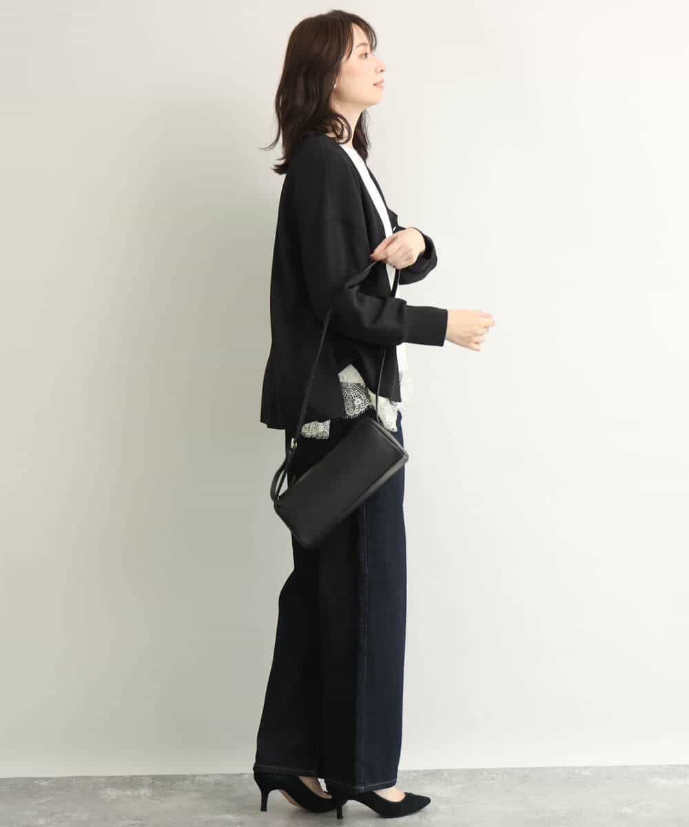 FUCJD30140 MK MICHEL KLEIN(MK ミッシェルクラン) [洗える]Vネックカットカーディガン ベージュ