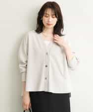 FUCJD30140 MK MICHEL KLEIN(MK ミッシェルクラン) [洗える]Vネックカットカーディガン ベージュ