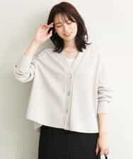 FUCJD30140 MK MICHEL KLEIN(MK ミッシェルクラン) [洗える]Vネックカットカーディガン ベージュ