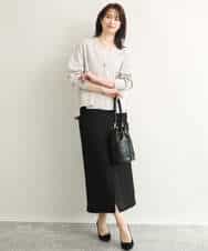 FUCJD30140 MK MICHEL KLEIN(MK ミッシェルクラン) [洗える]Vネックカットカーディガン ベージュ