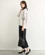 FUCJD30140 MK MICHEL KLEIN(MK ミッシェルクラン) [洗える]Vネックカットカーディガン ベージュ