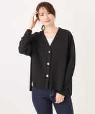 FUCJD30140 MK MICHEL KLEIN(MK ミッシェルクラン) [洗える]Vネックカットカーディガン ベージュ